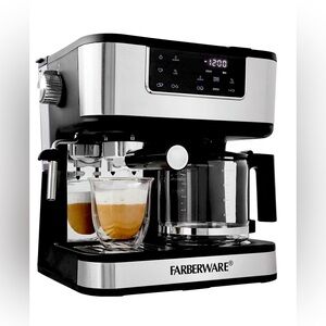 Farberware 10 cup Dual Brew Black and Silver Coffee Machine
